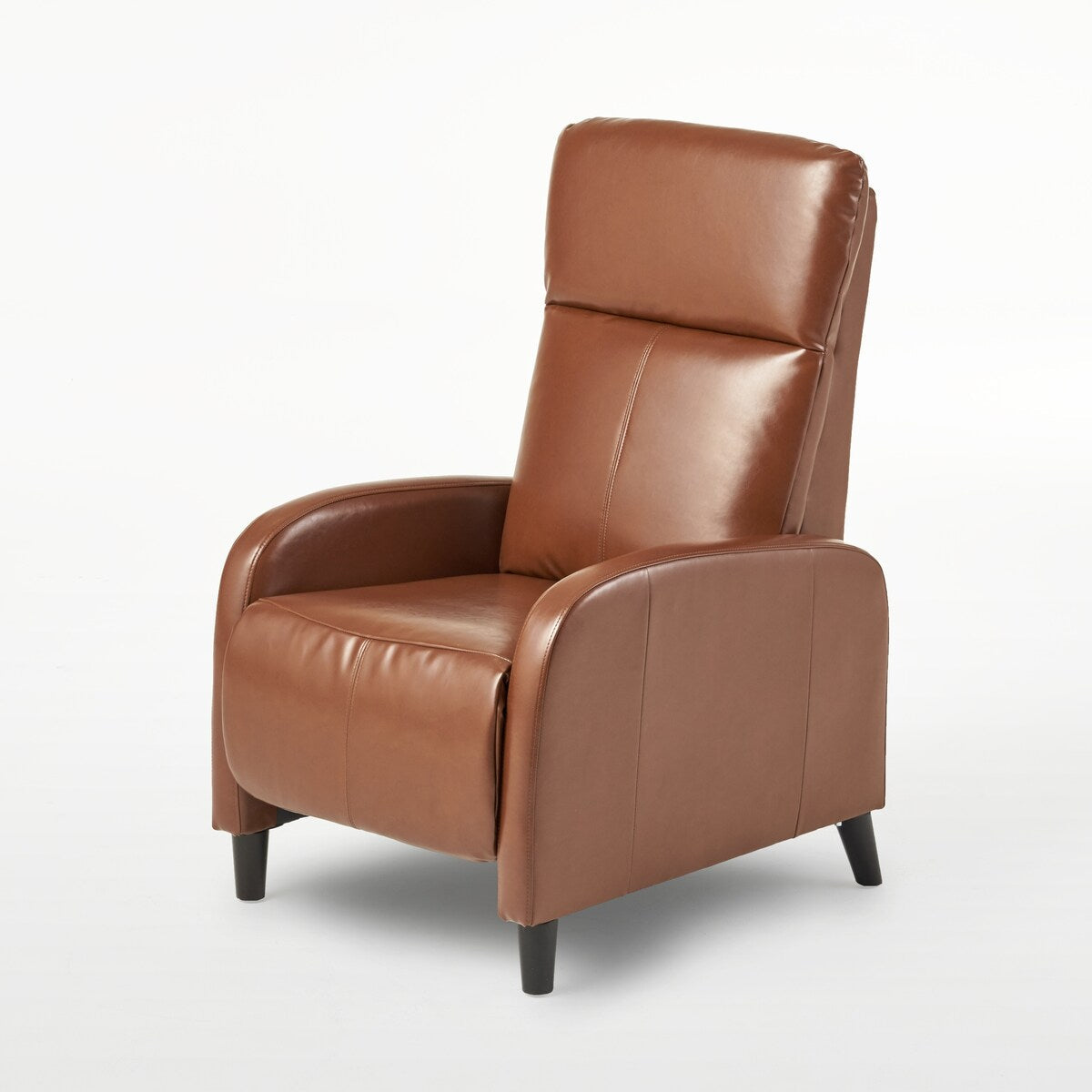 33.5Wide Leather Push Back Standard Recliner Classic Overstuffed Single Recliner Sofa with Soft Padded and Armrest