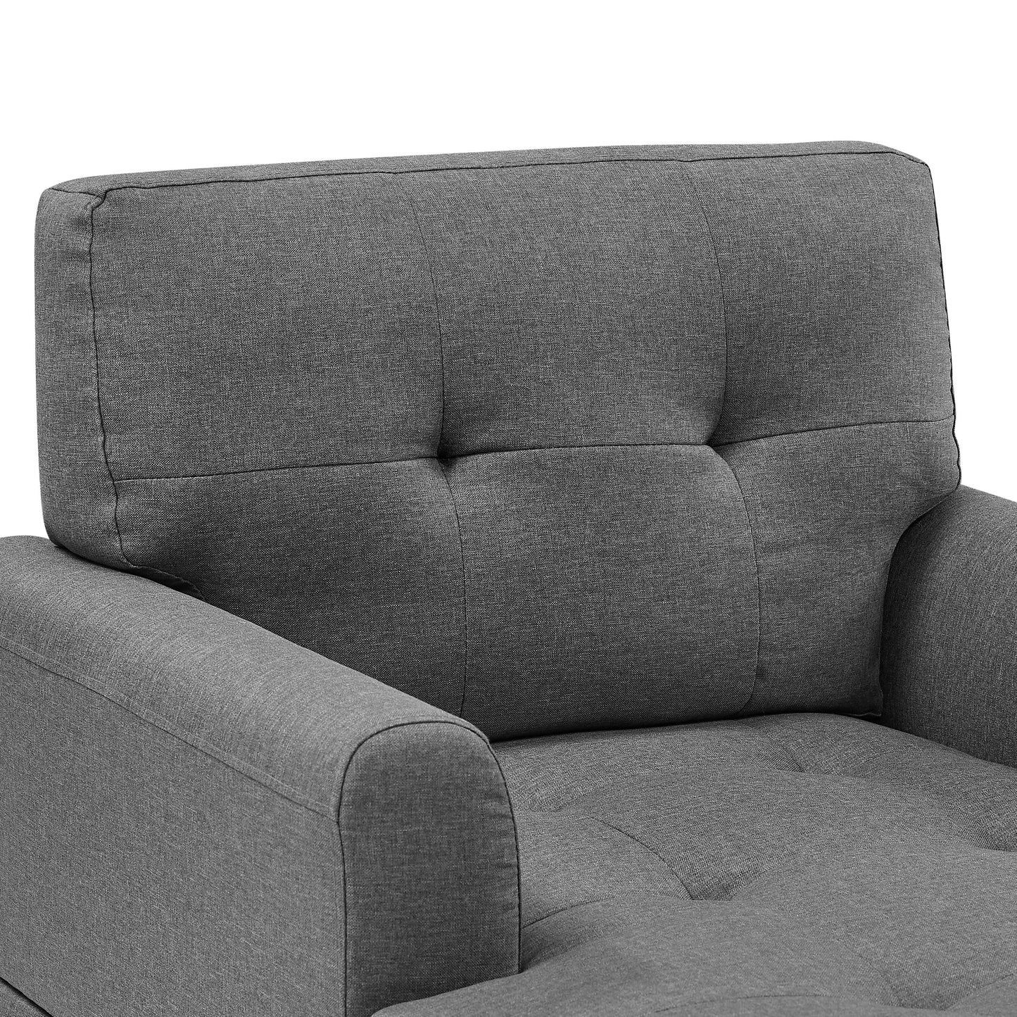 34 Wide Chaise Lounge,soft upholstered,durable polyester blend,buttonâtufted seat and back offer timeless style and comfort
