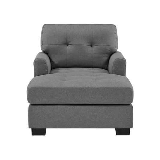 34 Wide Chaise Lounge,soft upholstered,durable polyester blend,buttonâtufted seat and back offer timeless style and comfort