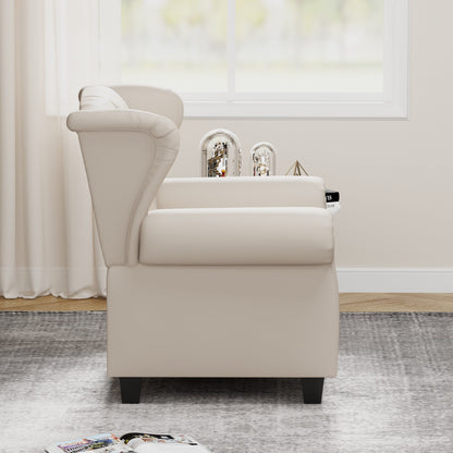 35.04 Adjustable Tufted Arm Chair with Sturdy Legs