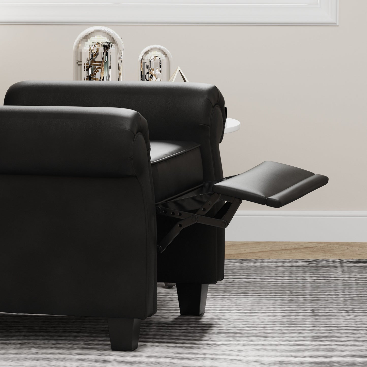 35.04 Adjustable Tufted Arm Chair with Sturdy Legs