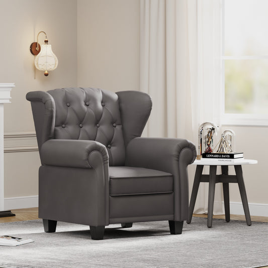 35.04 Adjustable Tufted Arm Chair with Sturdy Legs