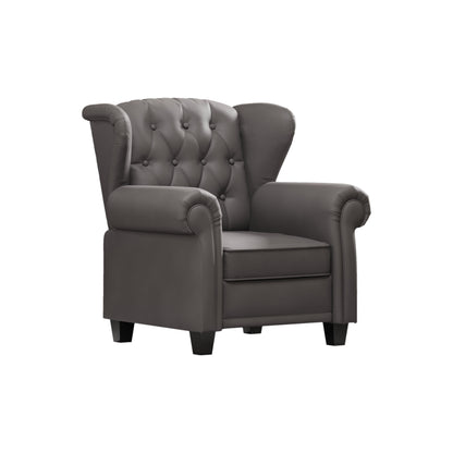 35.04 Adjustable Tufted Arm Chair with Sturdy Legs