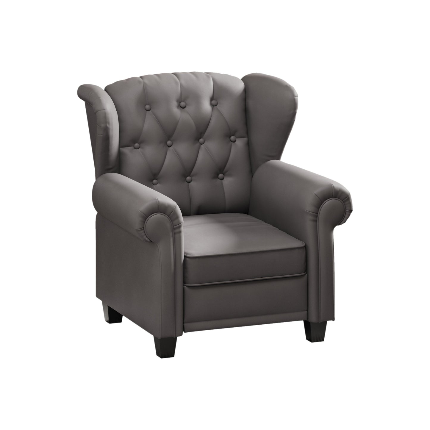 35.04 Adjustable Tufted Arm Chair with Sturdy Legs