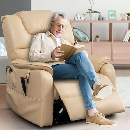 35.5W Dual Electric Power Lift Recliner,MassageHeat,180 degrees