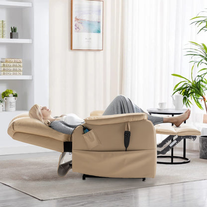 35.5W Dual Electric Power Lift Recliner,MassageHeat,180 degrees