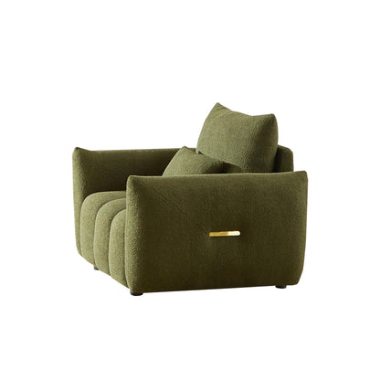 36.8'' Teddy Fabric Sofa, Modern Lounge Chair for Apartment, Office, Living Room and Bedroom green