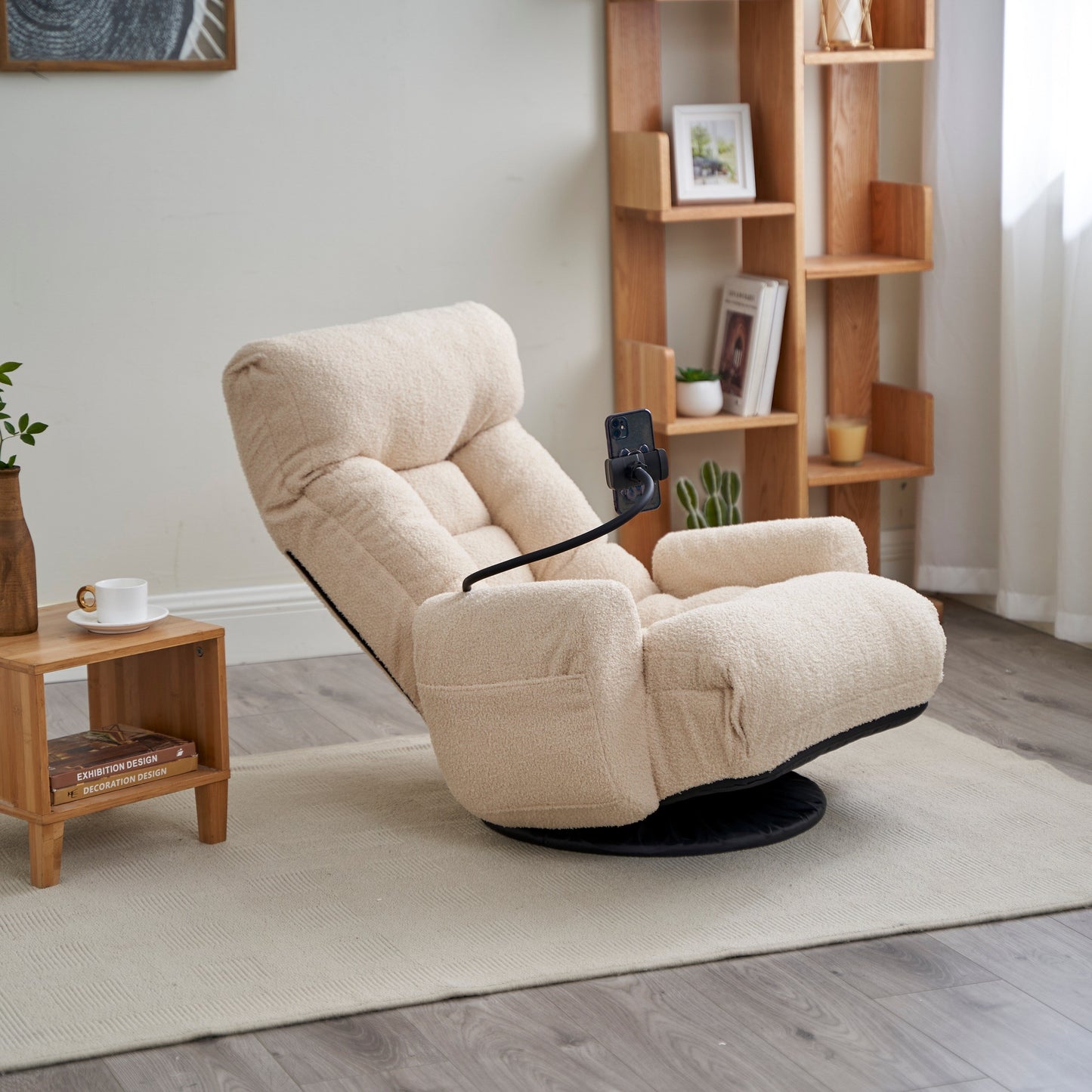 360 Degree Rotatable Sofa Chair Adjustable Lounge Chair Foldable Game Chair Recliner with Phone Holder