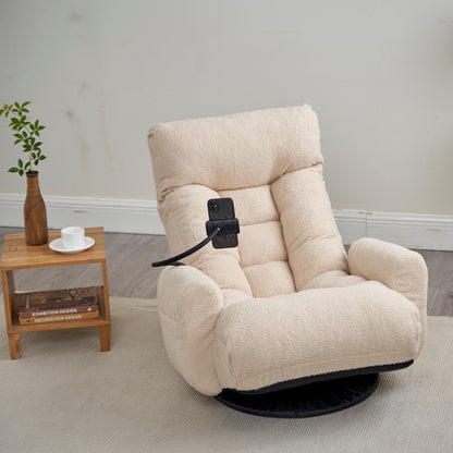 360 Degree Rotatable Sofa Chair Adjustable Lounge Chair Foldable Game Chair Recliner with Phone Holder
