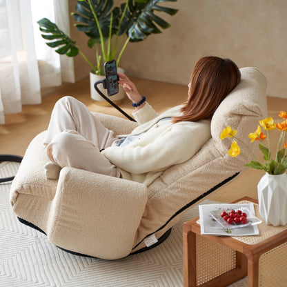 360 Degree Rotatable Sofa Chair Adjustable Lounge Chair Foldable Game Chair Recliner with Phone Holder