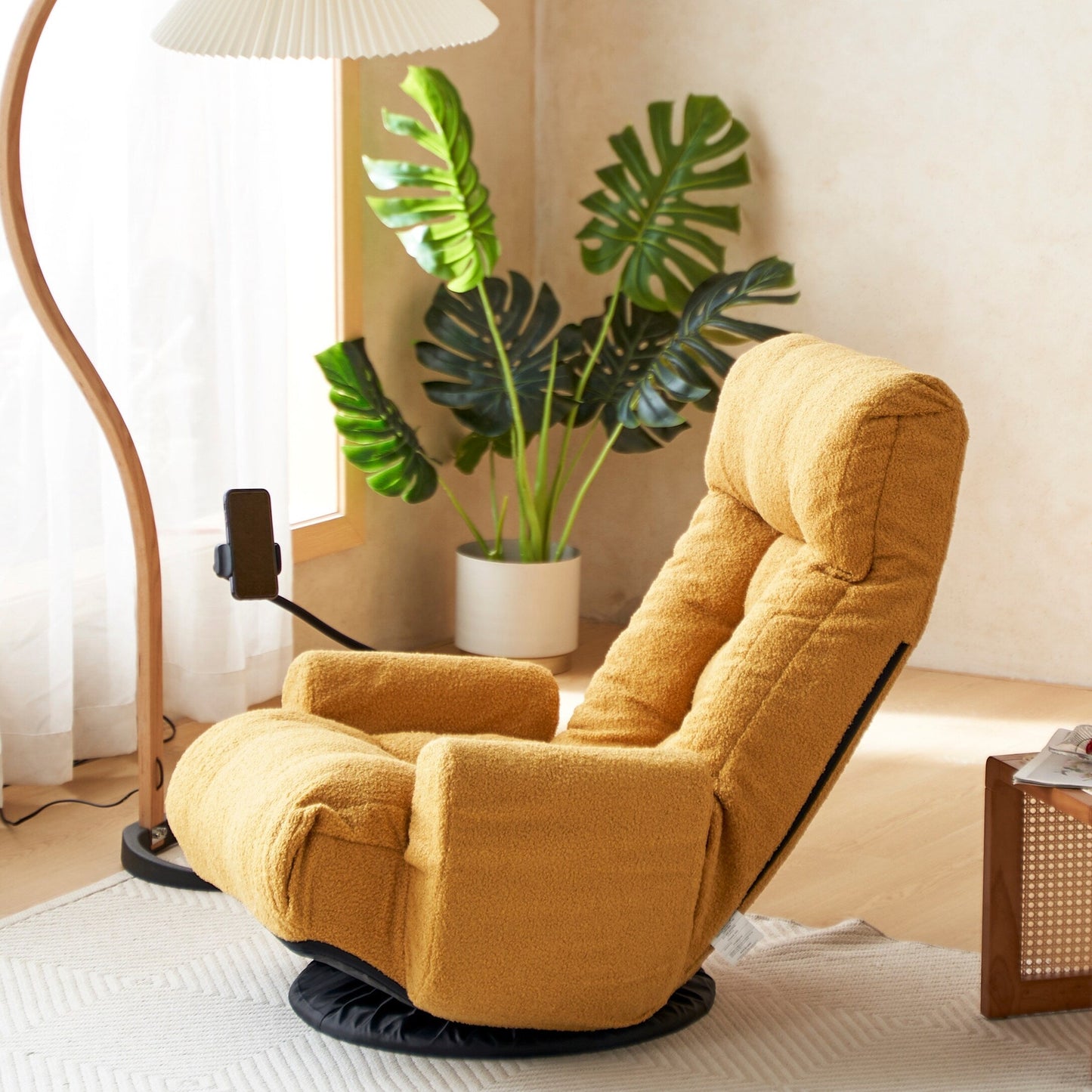 360 Degree Rotatable Sofa Chair Adjustable Lounge Chair Foldable Game Chair Recliner with Phone Holder