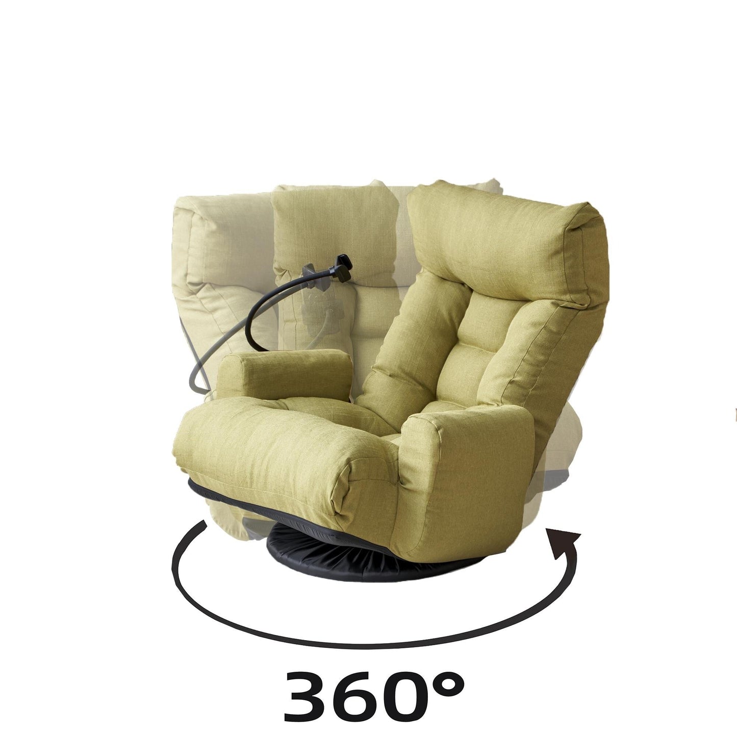 360 Degree Rotatable Sofa Chair Adjustable Lounge Chair Foldable Game Chair Recliner with Phone Holder