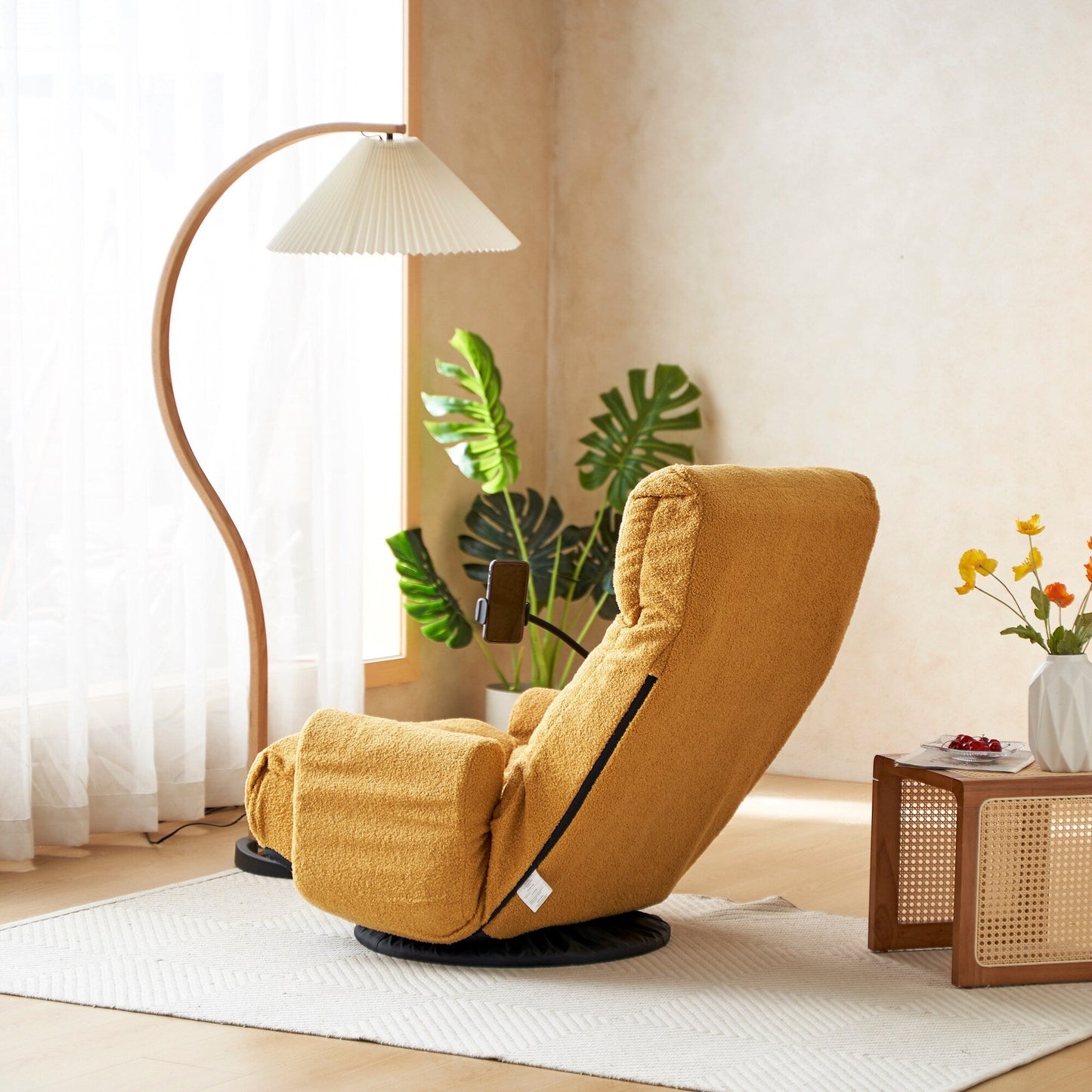 360 Degree Rotatable Sofa Chair Adjustable Lounge Chair Foldable Game Chair Recliner with Phone Holder