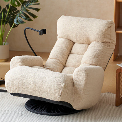 360 Degree Rotatable Sofa Chair Adjustable Lounge Chair Foldable Game Chair Recliner with Phone Holder