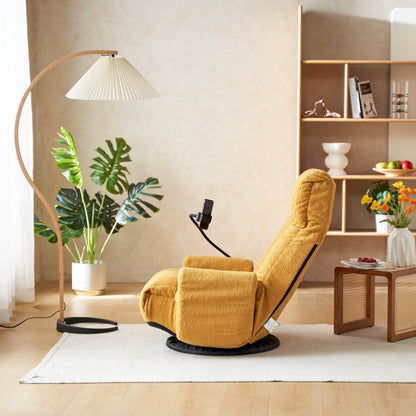 360 Degree Rotatable Sofa Chair Adjustable Lounge Chair Foldable Game Chair Recliner with Phone Holder