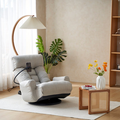360 Degree Rotatable Sofa Chair Adjustable Lounge Chair Foldable Game Chair Recliner with Phone Holder