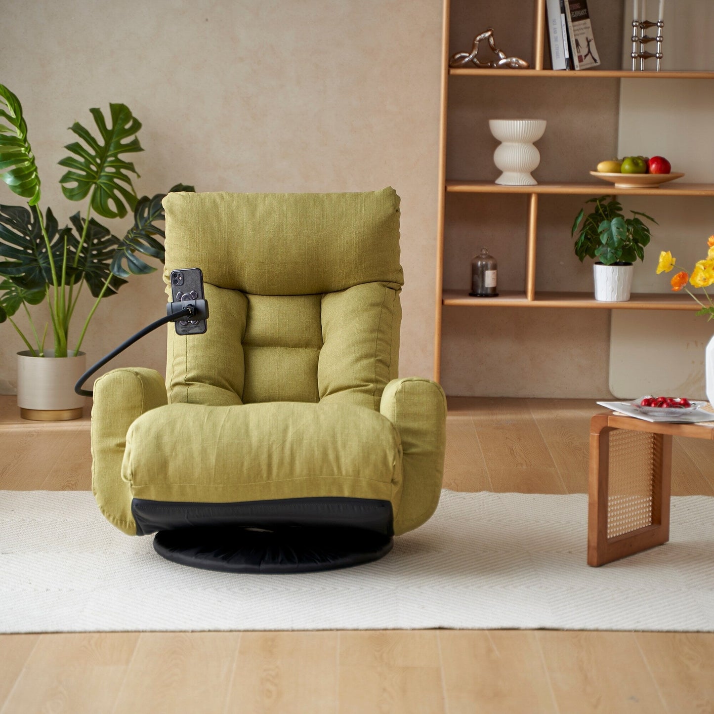 360 Degree Rotatable Sofa Chair Adjustable Lounge Chair Foldable Game Chair Recliner with Phone Holder