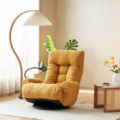 360 Degree Rotatable Sofa Chair Adjustable Lounge Chair Foldable Game Chair Recliner with Phone Holder