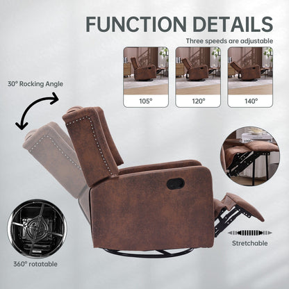 360 Degree Swivel Nursery Rocking Chair