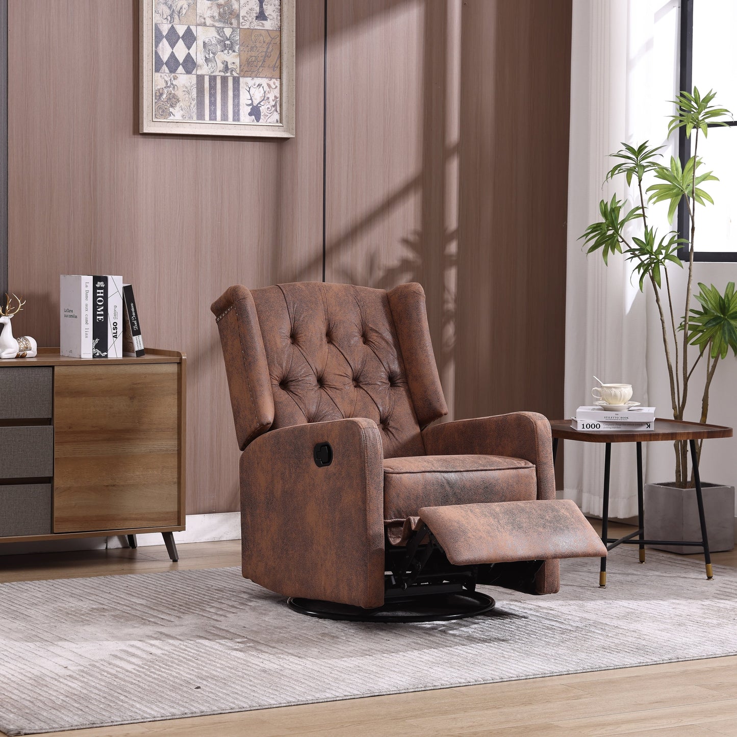 360 Degree Swivel Nursery Rocking Recliner Chair