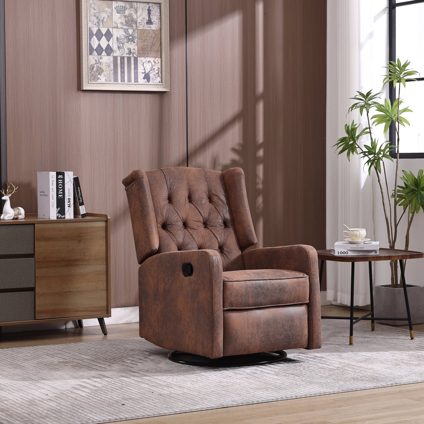 360 Degree Swivel Nursery Rocking Recliner Chair