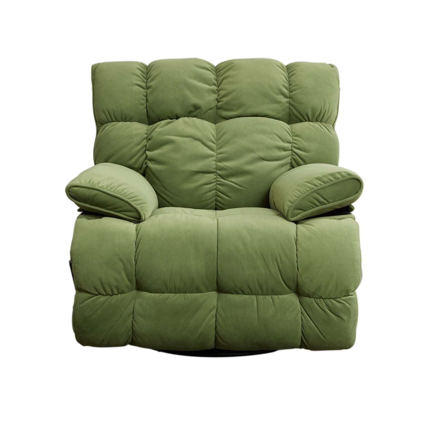 360 Swivel Recliner Upholstery Fabric Glider Rocker Recliner Single Lazy Sofa with Lumbar Support for Living Room