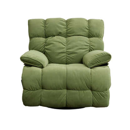 360 Swivel Recliner Upholstery Fabric Glider Rocker Recliner Single Lazy Sofa with Lumbar Support for Living Room