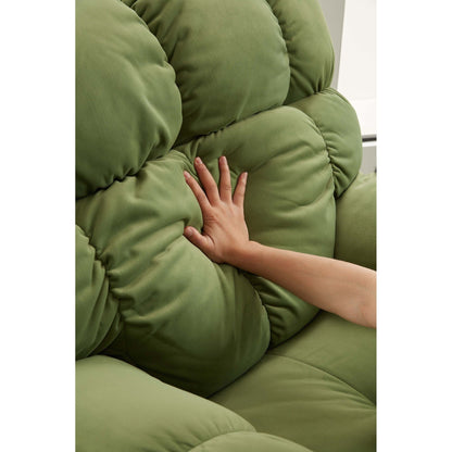 360 Swivel Recliner Upholstery Fabric Glider Rocker Recliner Single Lazy Sofa with Lumbar Support for Living Room