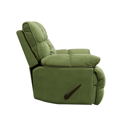 360 Swivel Recliner Upholstery Fabric Glider Rocker Recliner Single Lazy Sofa with Lumbar Support for Living Room