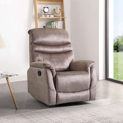 360 Swivel Rocking Recliner Chair Modern Velvet Lounge Chair Adjustable Single Sofa with Lumbar Support