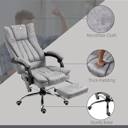 360 swivel Massage Office Chair High Back Recliner Chair with Lumbar Heating, Adjustable Recline and Extendable Footrest