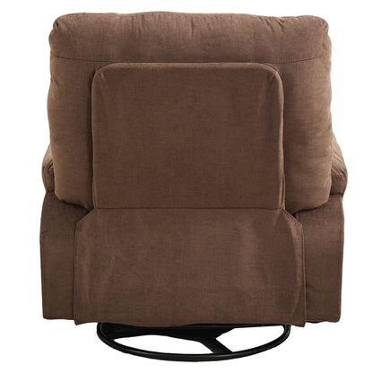 360° Linen Swivel Rocker Recliner with Side Pockets