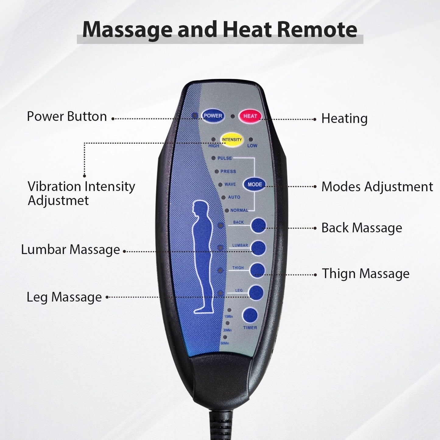 360° Rotatable Swing Manual Massage Rocker Recliner With Heat And Vibration