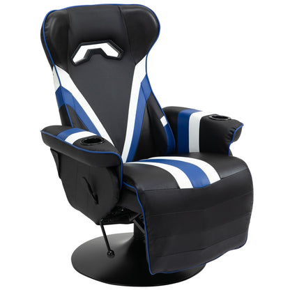 360Â° Rotation Gaming Chair Racing Style Computer Recliner Ergonomic Office Chair with Lumbar Support, Footrest and Cup Holder