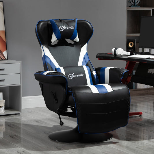360Â° Rotation Gaming Chair Racing Style Computer Recliner Ergonomic Office Chair with Lumbar Support, Footrest and Cup Holder