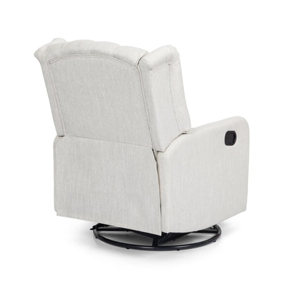 360° Rotation Lounge Chair with Classic Style for Living Room or Bedroom, Lever-Control Recliner for Reading & Relaxation