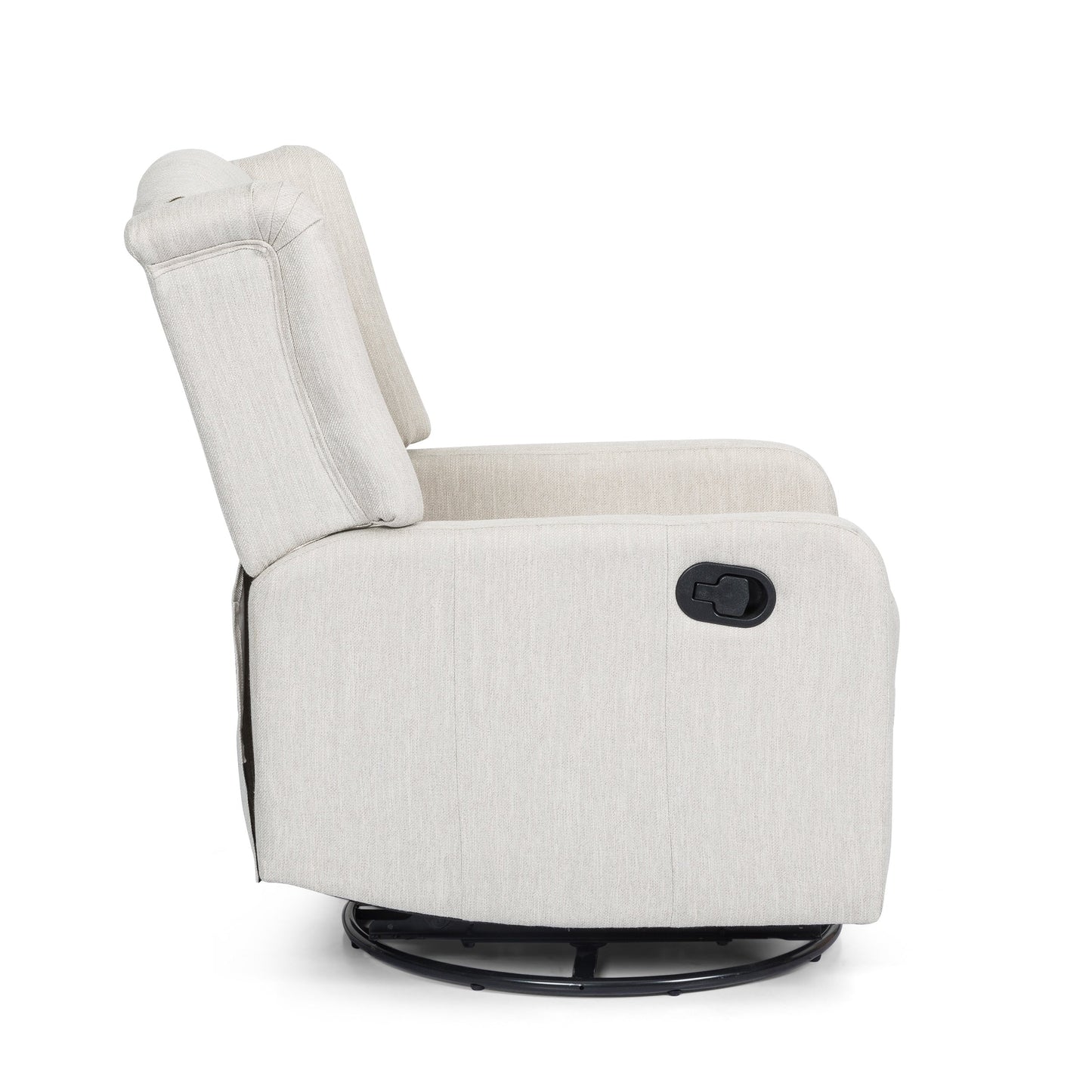 360° Rotation Lounge Chair with Classic Style for Living Room or Bedroom, Lever-Control Recliner for Reading & Relaxation