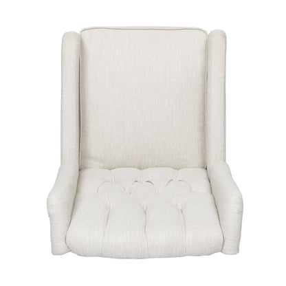 360° Rotation Lounge Chair with Classic Style for Living Room or Bedroom, Lever-Control Recliner for Reading & Relaxation