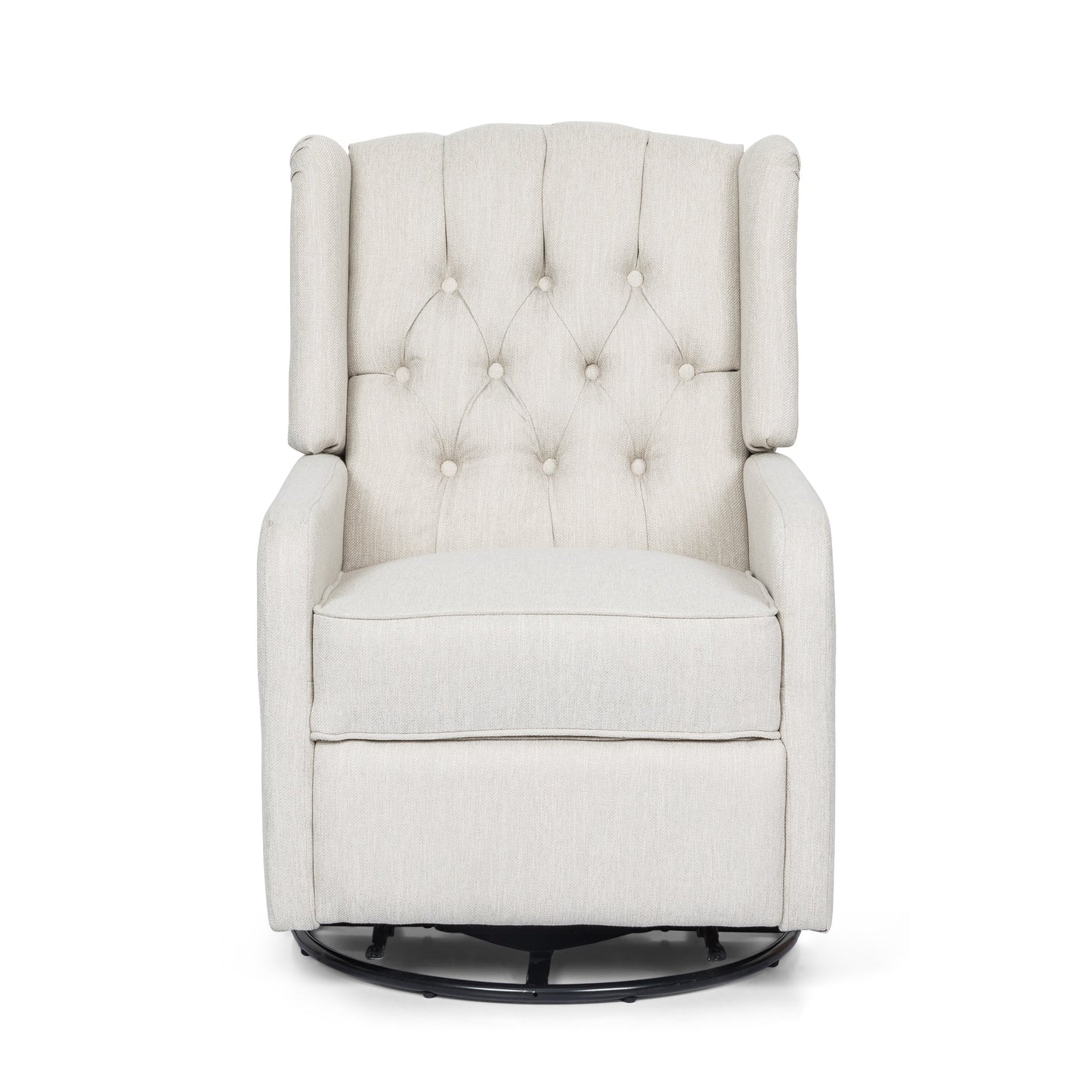 360° Rotation Lounge Chair with Classic Style for Living Room or Bedroom, Lever-Control Recliner for Reading & Relaxation