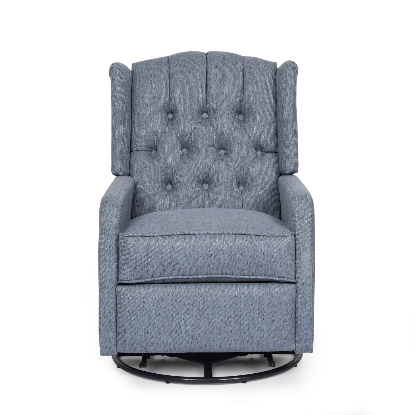 360° Rotation Lounge Chair with Classic Style for Living Room or Bedroom, Lever-Control Recliner for Reading & Relaxation