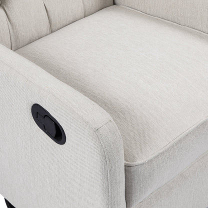 360° Rotation Lounge Chair with Classic Style for Living Room or Bedroom, Lever-Control Recliner for Reading & Relaxation