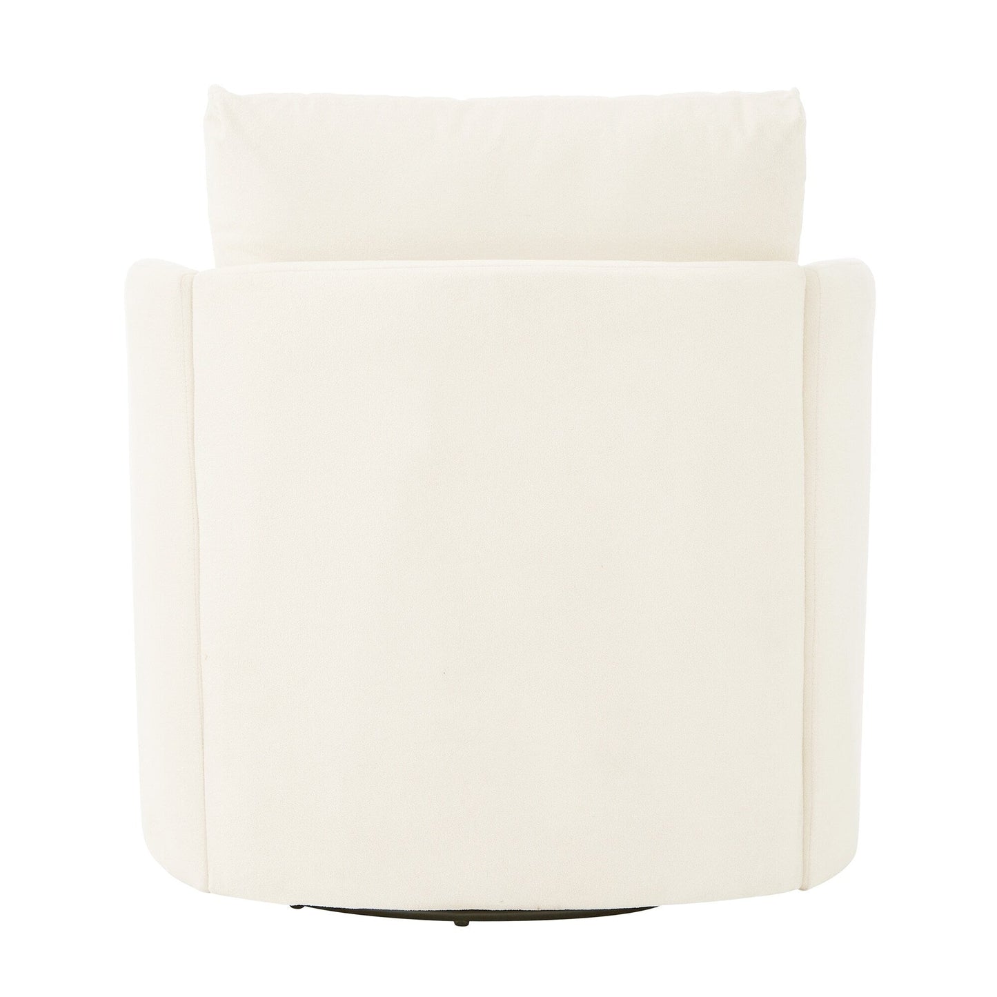 360Â° Swivel Chair, Chenille Barrel Armchair, Curved Design Lounge Chair Upholstered Swivel Sofa Chair for Living Room