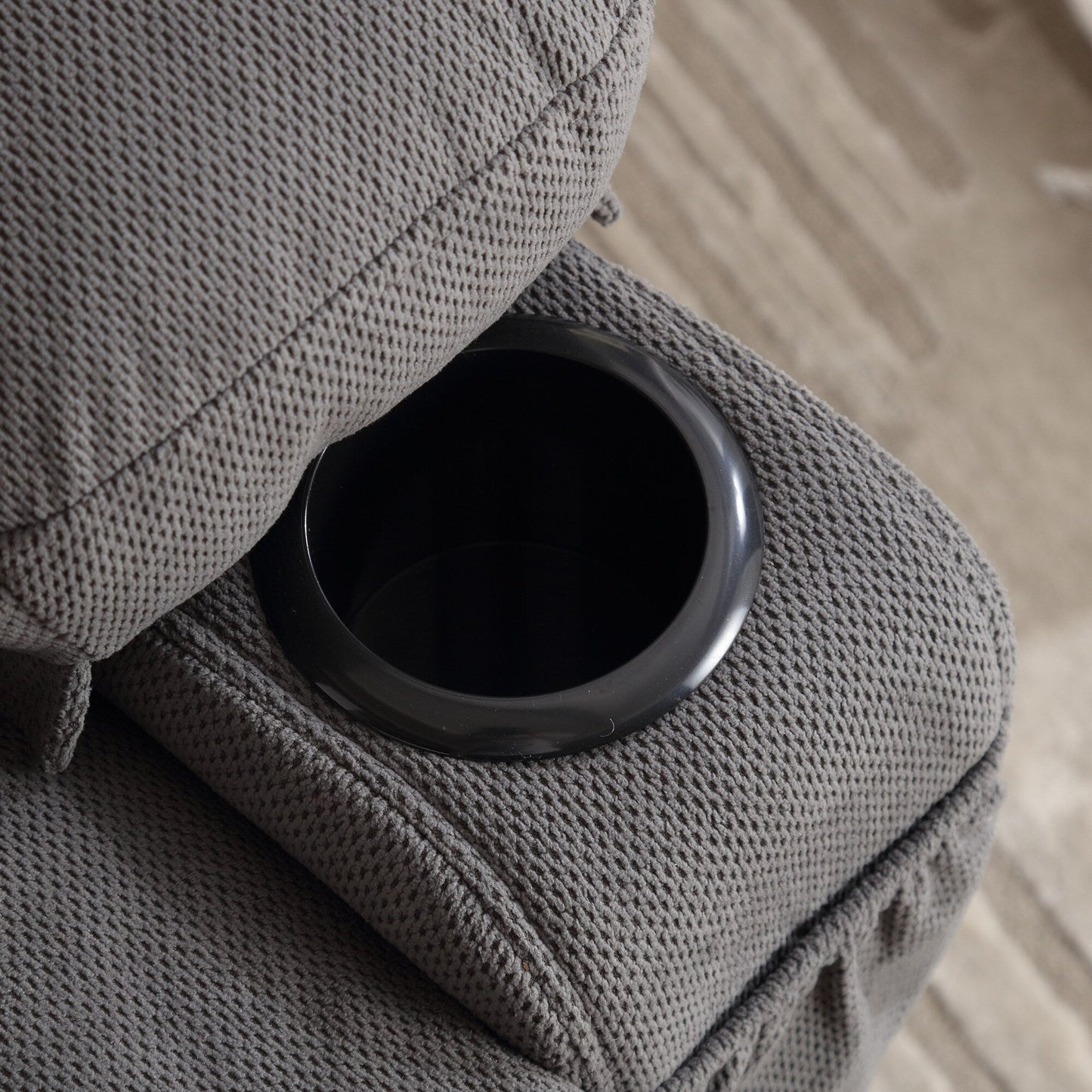 360° Swivel Heated Massage Recliner with USB Charging, Cup Holders, Side Storage, and Plush Fleece Upholstery