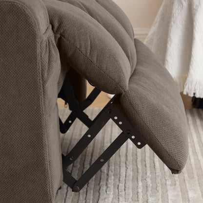 360° Swivel Heated Massage Recliner with USB Charging, Cup Holders, Side Storage, and Plush Fleece Upholstery