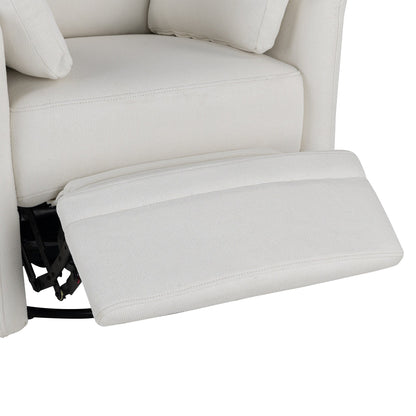 360° Swivel Manual Recliner with Rocking, Adjustable Backrest, Ergonomic Armrests