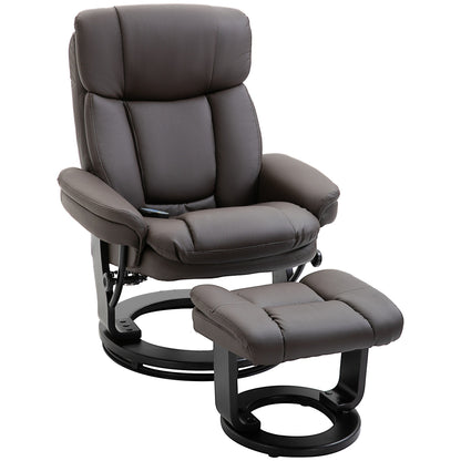 360Â° Swivel Massage Recliner Chair PU Leather Armchair Living Room Lounge Chair with Footrest and Remote