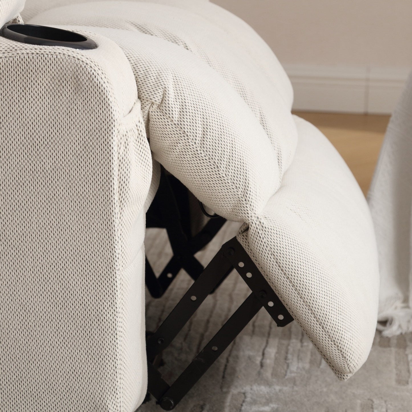 360° Swivel Massage Recliner Chair in Soft Velvet with Heat, USB, Manual Recline and Storage Pockets