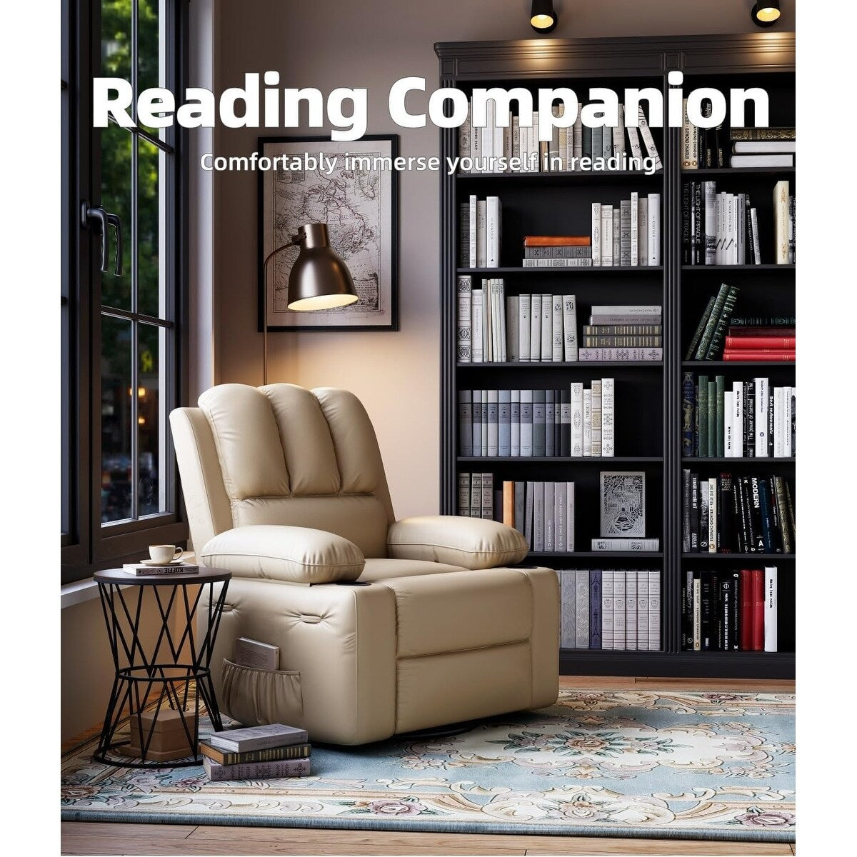 360° Swivel Oversized Recliner Chairs with Heat and Massage