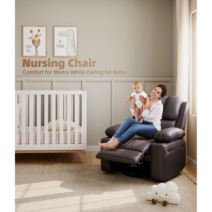360° Swivel Oversized Recliner Chairs with Heat and Massage