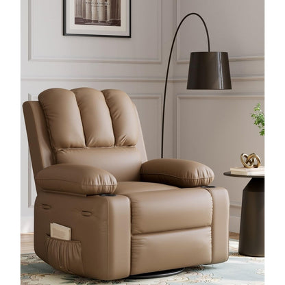 360° Swivel Oversized Recliner Chairs with Heat and Massage